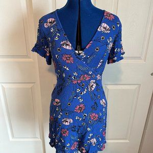 Lulu's Floral Faux Wrap Dress